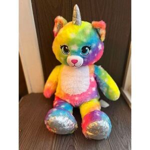 Build-A-Bear Rainbow Unicorn Plush Toy Stuffed Animal‎ Rainbow Kitty Korn